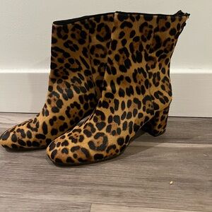 Leopard Print Ankle Boots